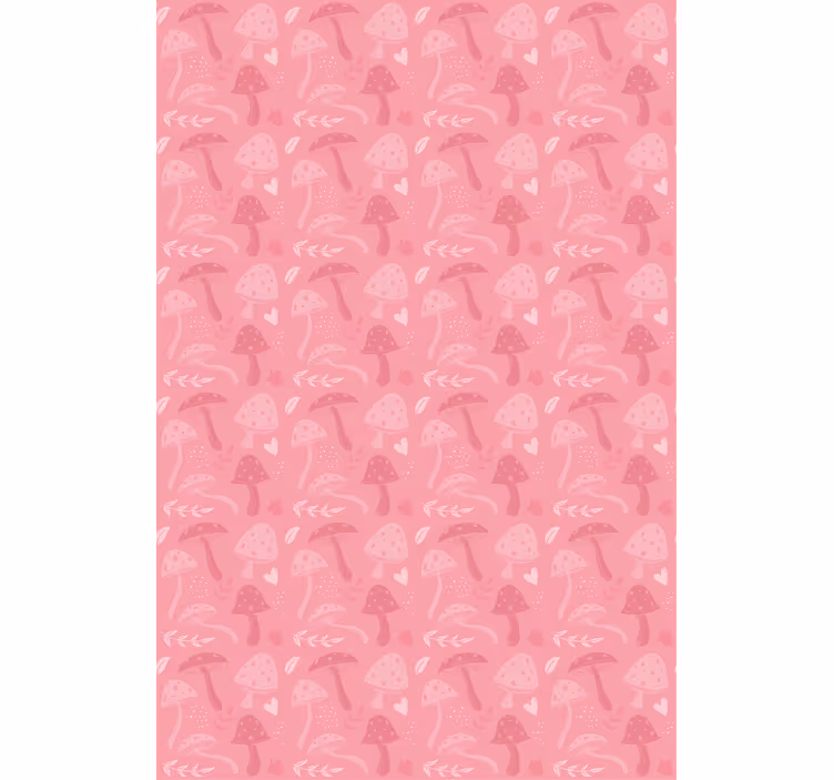 Pink charming mushrooms flowers and plant blind - TenStickers