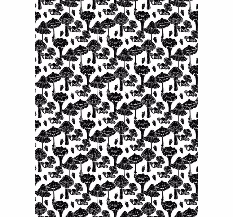 Mushroom Pattern flowers and plant blind - TenStickers