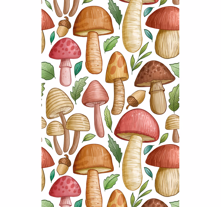 Mushroom Collection fruit and vegetable blind - TenStickers