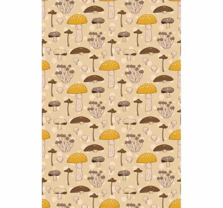Mushroom Garden Pattern flowers and plant blind - TenStickers