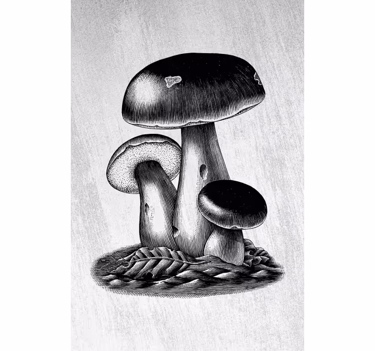 Mushroom Elegance flowers and plant blind - TenStickers