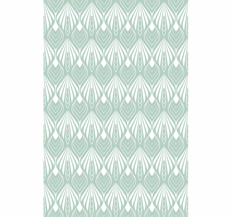 Green stylised leaves dining room blind - TenStickers