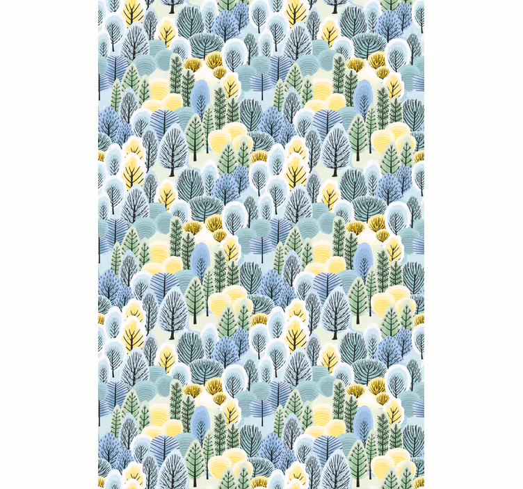 Nordi forest pattern tree roller blind - TenStickers