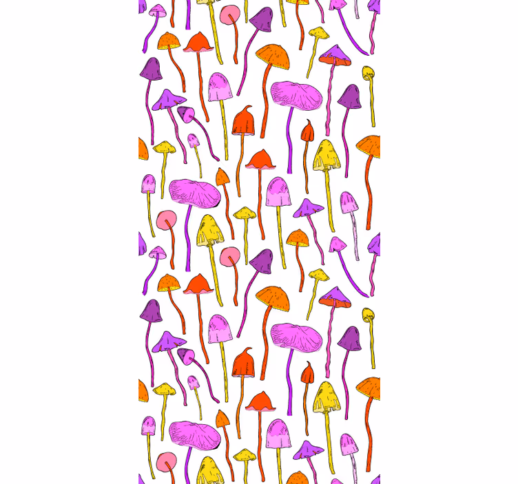Lively mushroom theme more flowers and plant blind - TenStickers