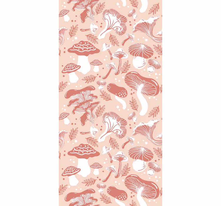 Mushroom variety pattern more flowers and plant blind - TenStickers