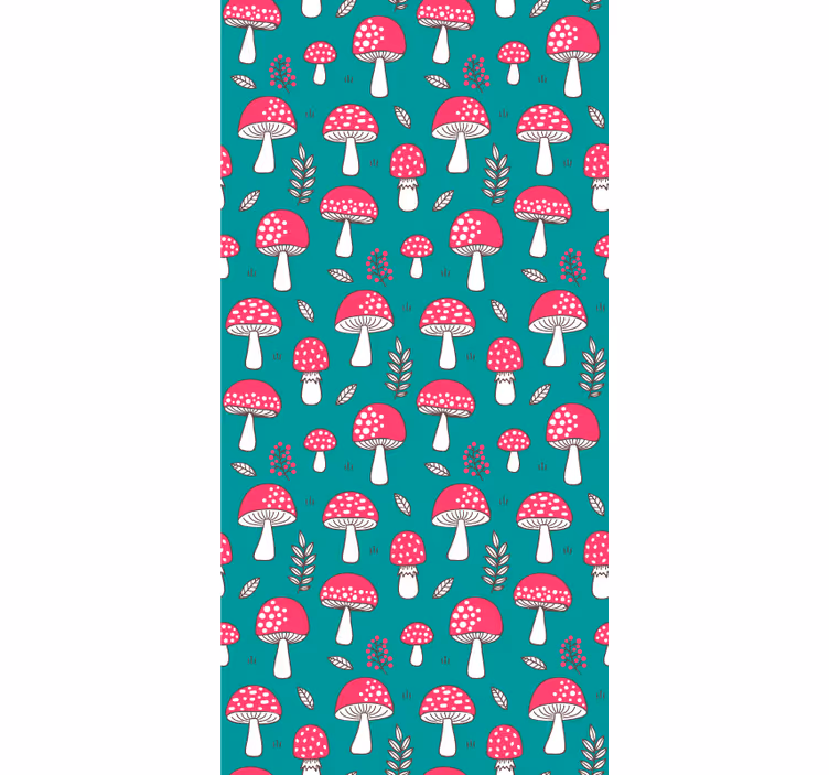 PLAYFUL MUSHROOM PATTERN funky roller blind - TenStickers