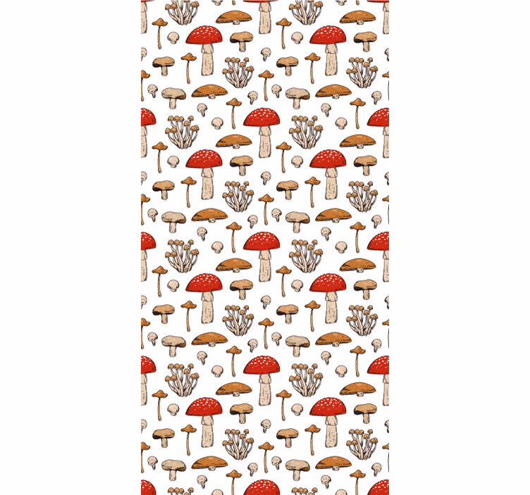 Mushroom brown pattern fruit and vegetable blind - TenStickers