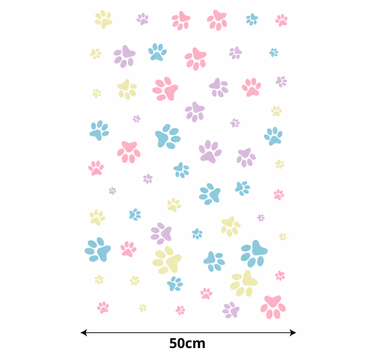 Fantastic colorful dog paws animal blind - TenStickers