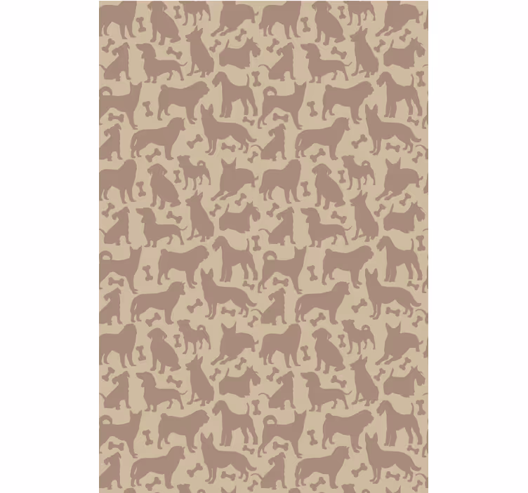 Dog Silhouettes Pattern animal blind - TenStickers