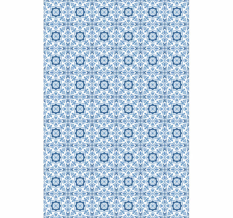 Complex blue tiles bathroom blind - TenStickers