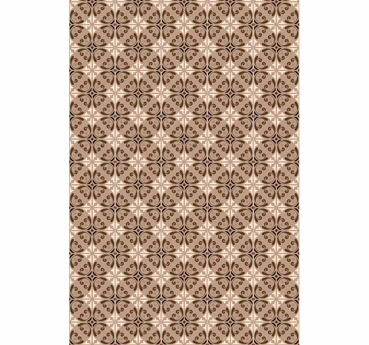 Texture and pattern blind in brown geometric design - TenStickers