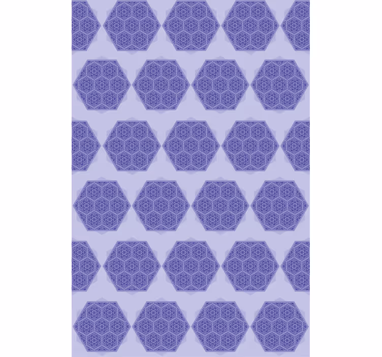 Intricate purple hexagons texture and pattern blind - TenStickers