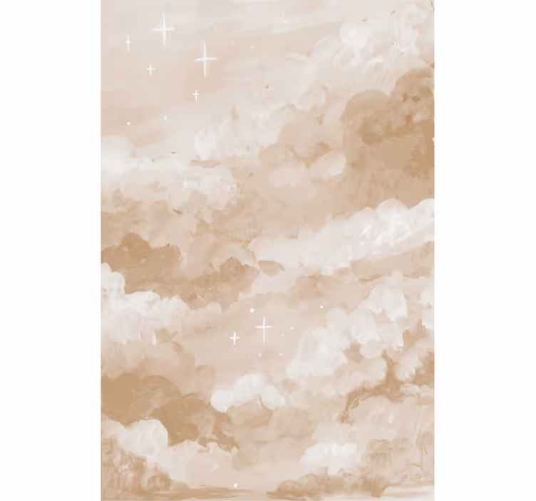 Calm brown patterns cloud blind - TenStickers