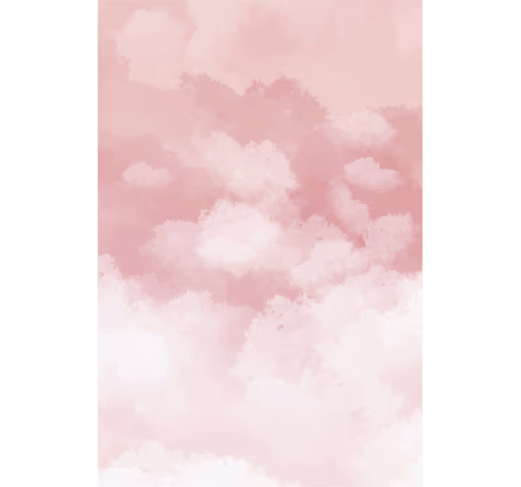 Soft aquarella pink cloud blind - TenStickers