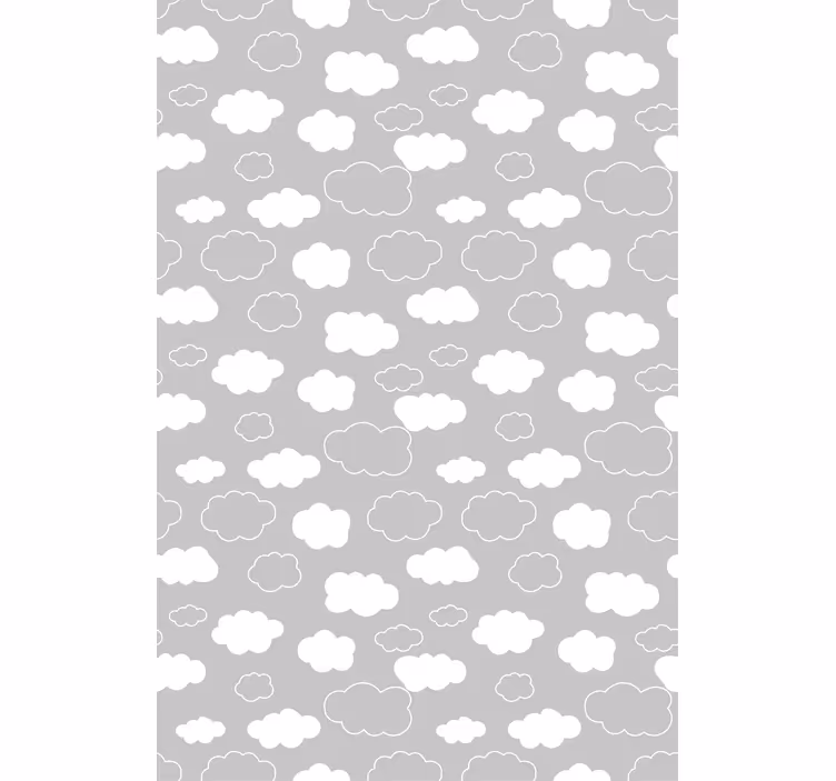 Fluffy gray pattern cloud blind - TenStickers