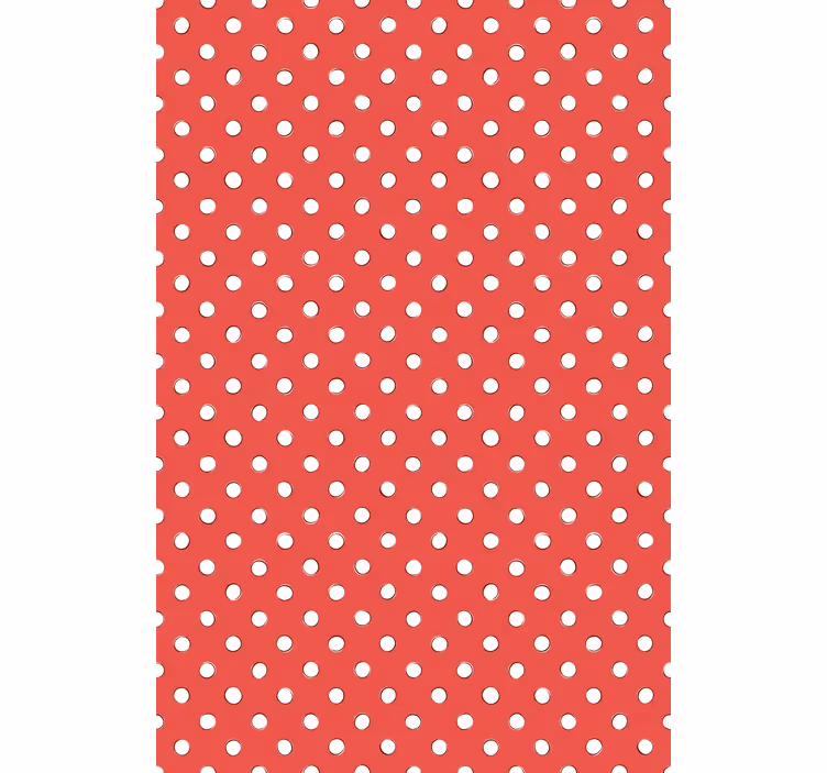 Red polka dots kitchen blind - TenStickers
