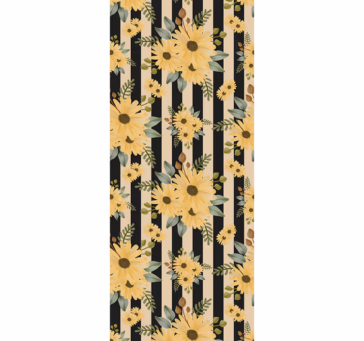 Sunflower Floral Motif flowers and plant blind - TenStickers