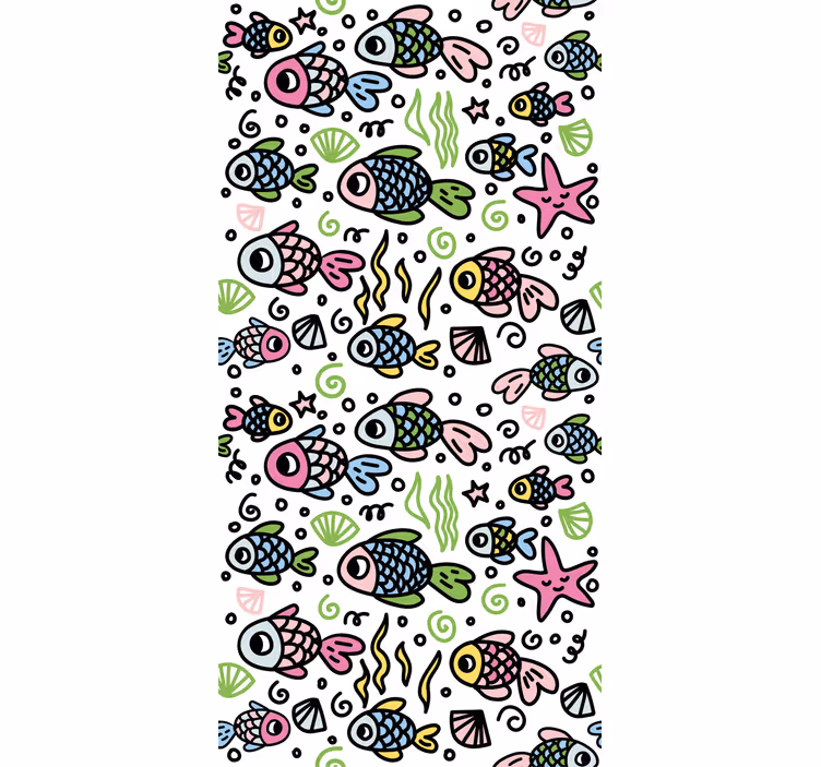 Colorful fish patterns animal blind - TenStickers