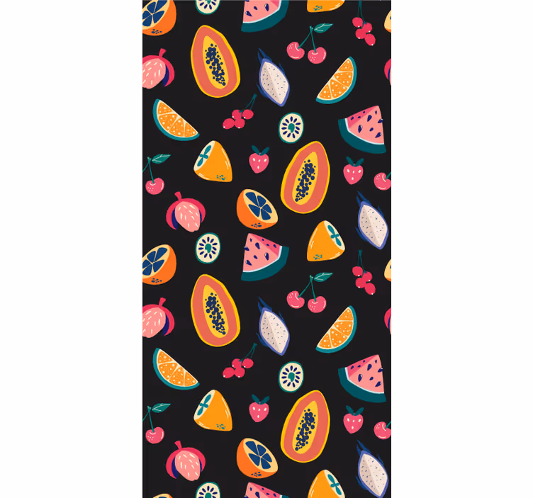 Colorful tropical motif fruit and vegetable blind - TenStickers