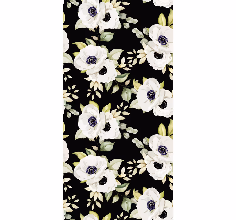 Elegant White Blooms flower blind - TenStickers