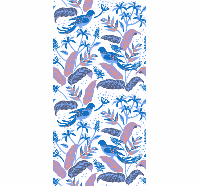 Tropical Bird and Foliage flowers and plant blind - TenStickers