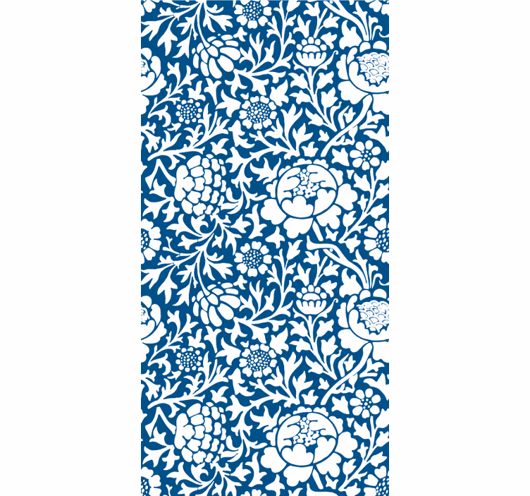 Blue vintage pattern flower blind - TenStickers