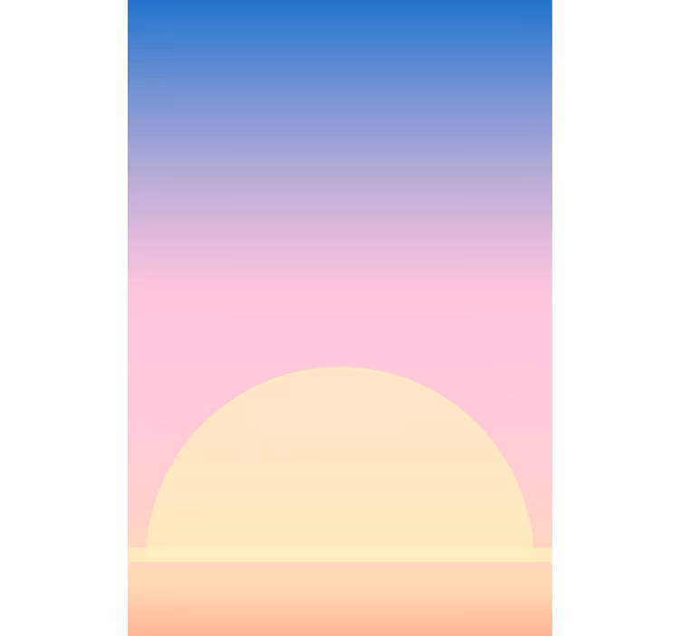 Retro sunset with colors Living room blind - TenStickers