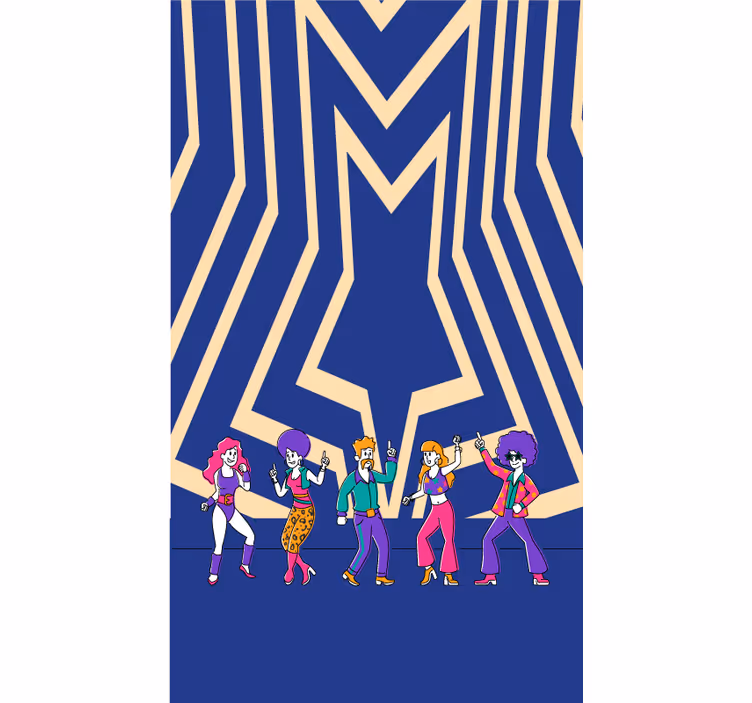 Disco Dance Vibe funky roller blind - TenStickers