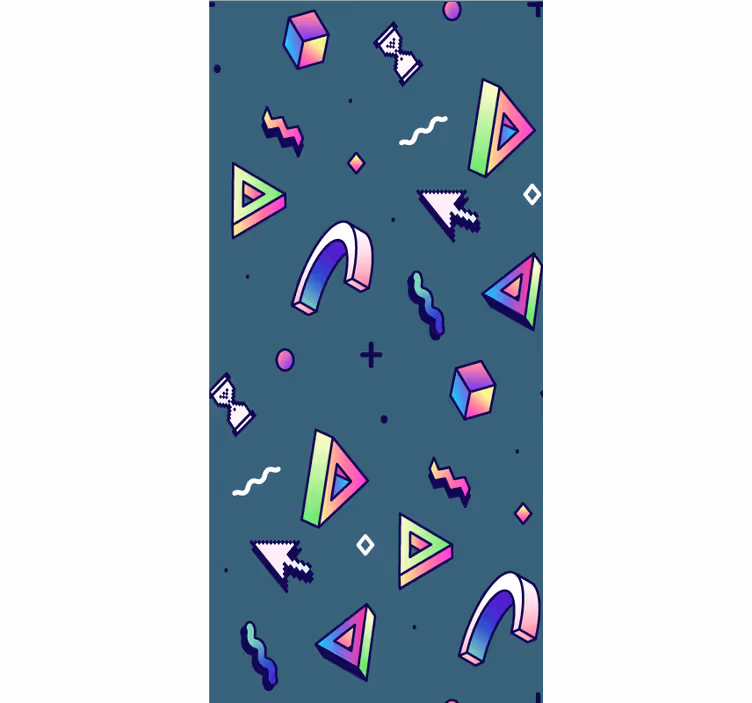 Geometric Playful Shapes funky roller blind - TenStickers