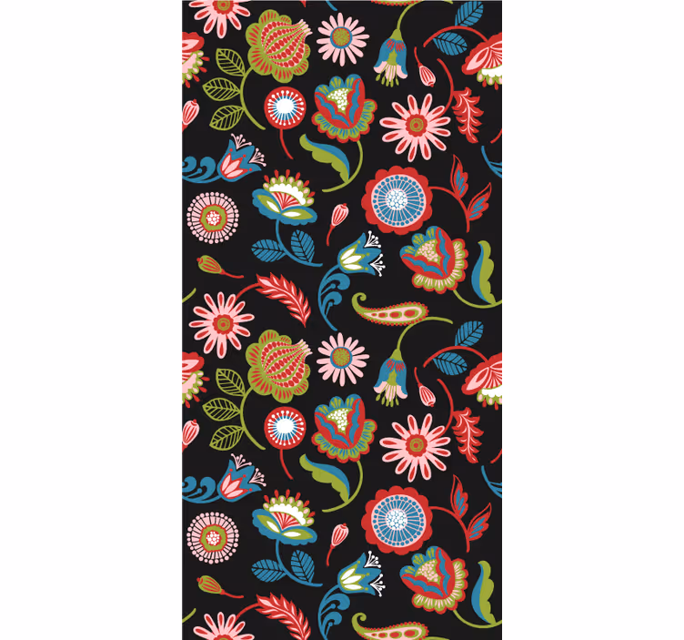 Colorful folk pattern Flower blind - TenStickers