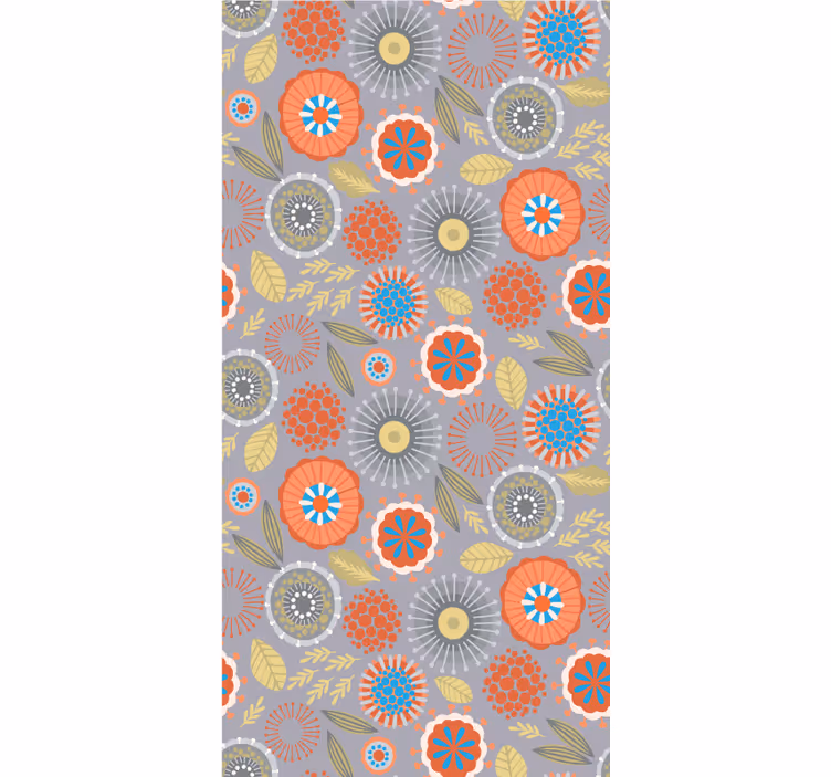 Flowers and plant blind in vibrant floral design - TenStickers