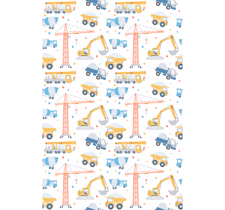 Construction vehicles fun childrens blind - TenStickers