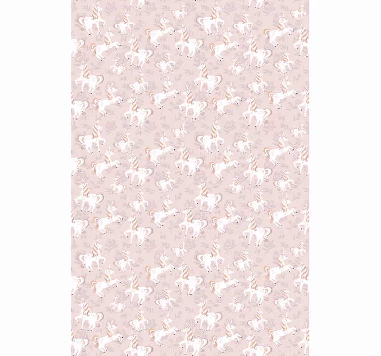 Beige unicorn fantasy childrens blind - TenStickers