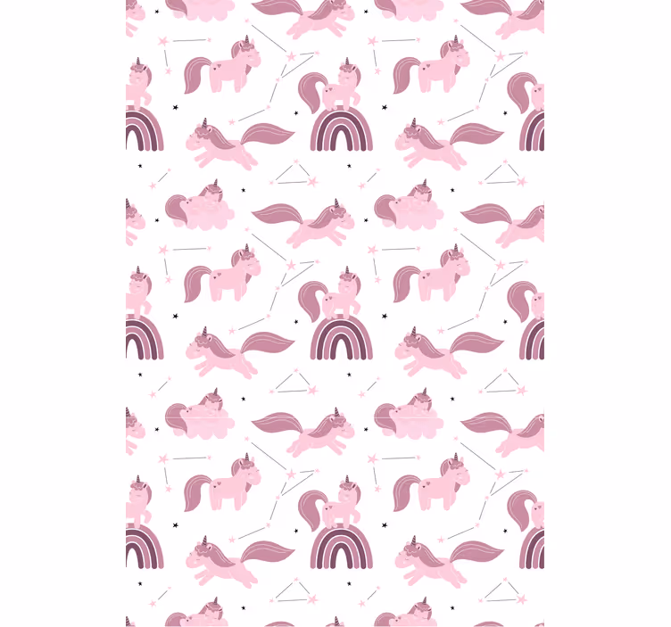 Pink unicorns and arches childrens blind - TenStickers