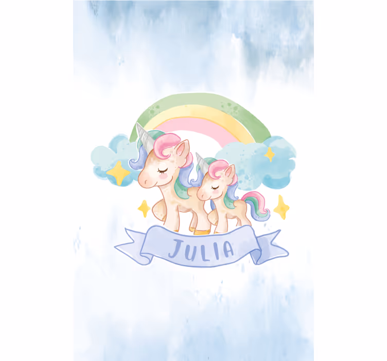 Unicorn adventure childrens blind - TenStickers