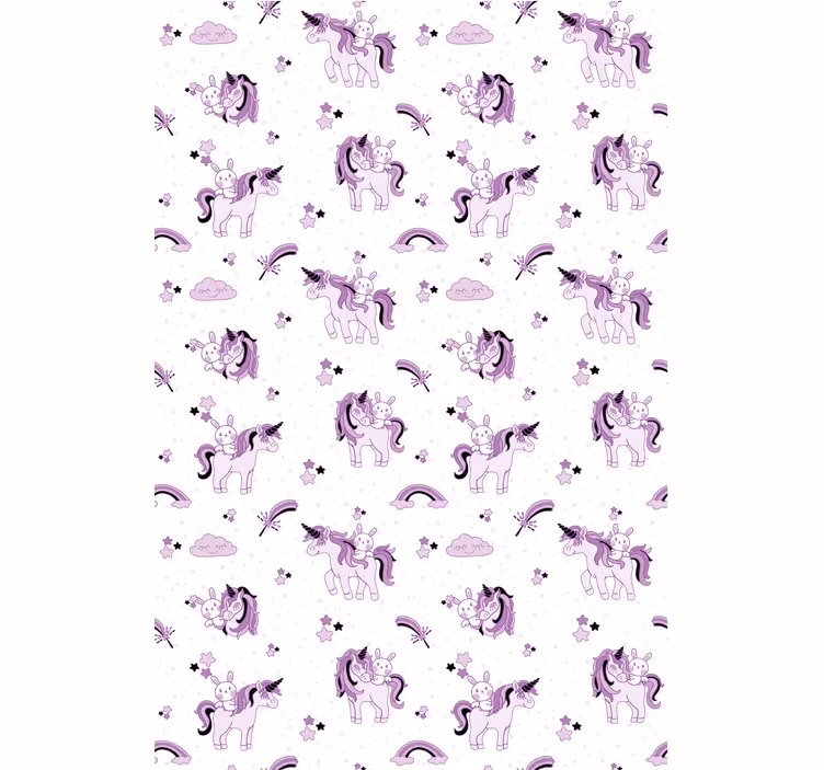 Fantasy purple unicorns childrens blind - TenStickers