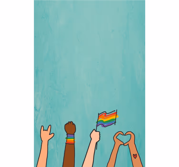 Pride Hands Display other blind - TenStickers
