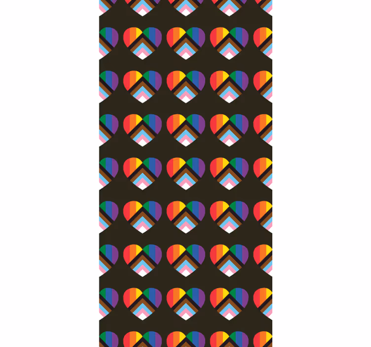 Vibrant Heart Pattern funky roller blind - TenStickers