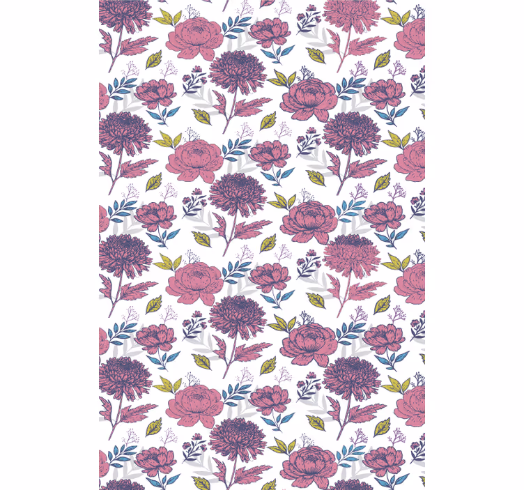 Blossom Floral Theme flowers and plant blind - TenStickers