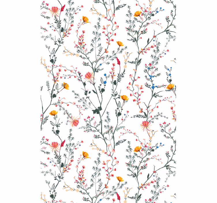 Floral Bird Pattern flowers and plant blind - TenStickers