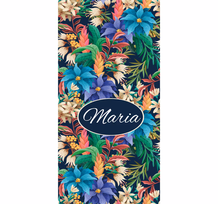 Floral Name Personalization flowers and plant blind - TenStickers
