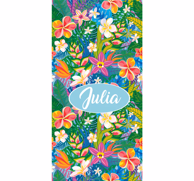 Tropical Floral Arrangement flowers and plant blind - TenStickers