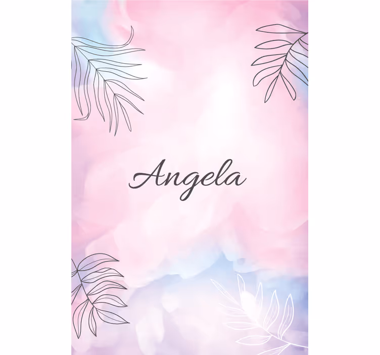 Name with palm leaves flower blind - TenStickers