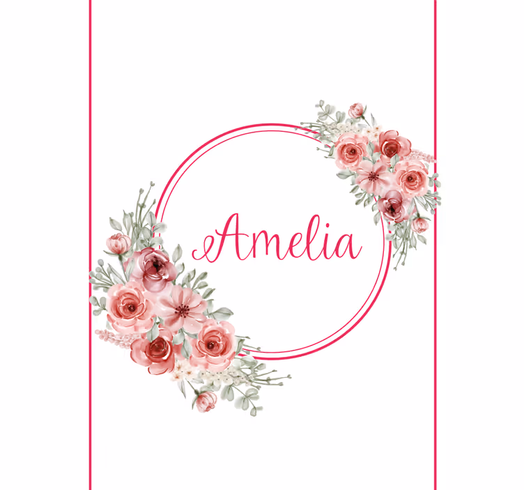 Personalized Floral Arrangement flowers and plant blind - TenStickers