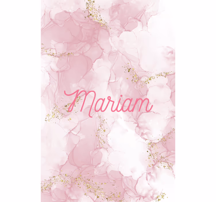 Pink marble with name elegant blind - TenStickers