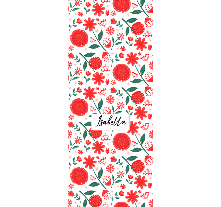 Floral Pattern Personalization flowers and plant blind - TenStickers