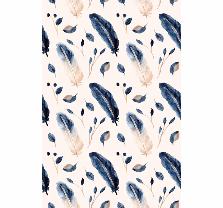 Elegant feather pattern flowers and plant blind - TenStickers