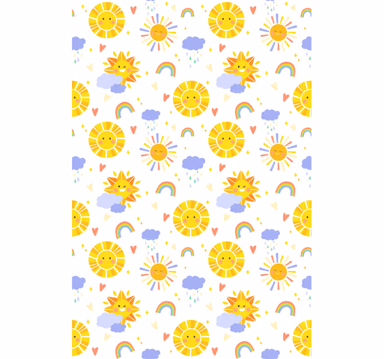 Sunny Clouds and Rainbows childrens blind - TenStickers
