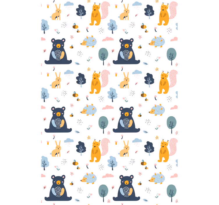 Nordic forest creatures animal blind - TenStickers