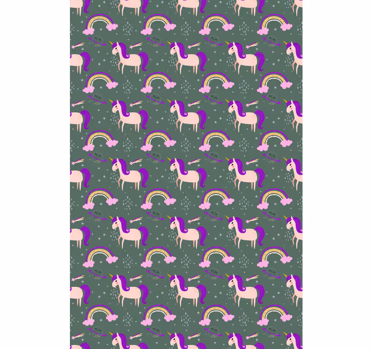 Purple unicorn pattern childrens blind - TenStickers